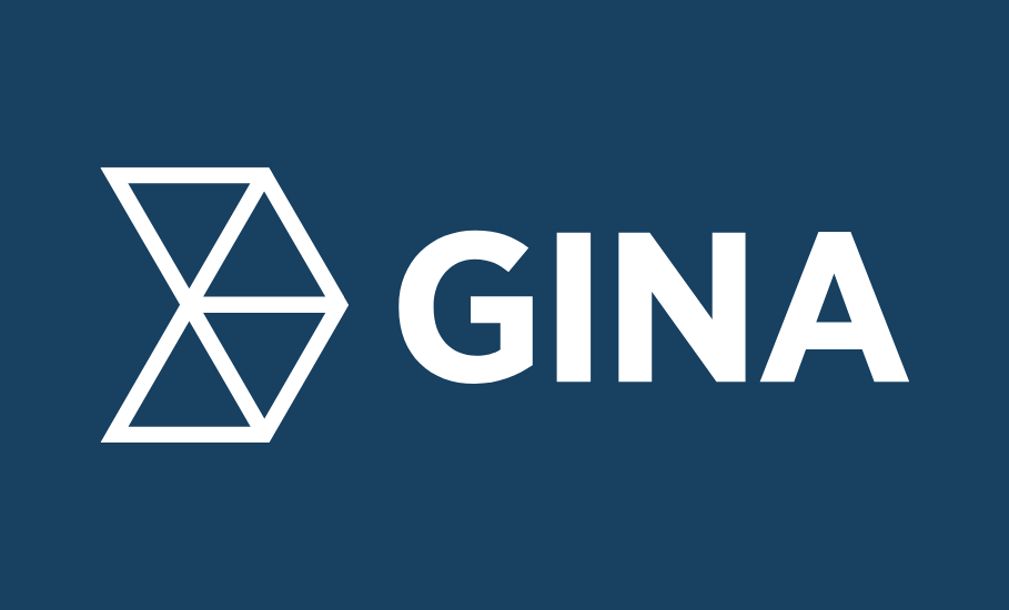 GINA on blue
